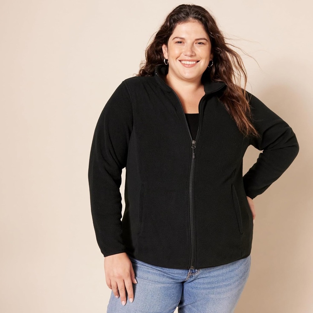 Amazon Essentials Women's Black Fleece Jacket 🧥